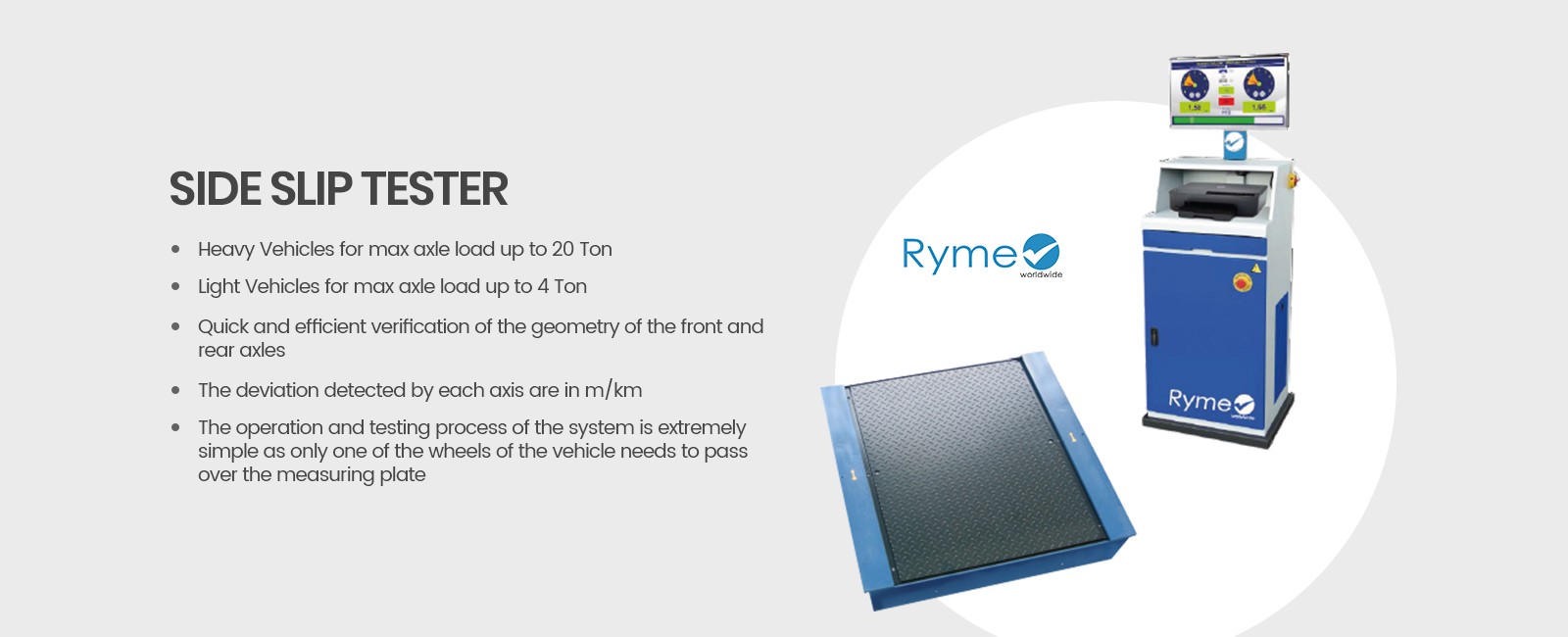 Ryme Side Slip Testers